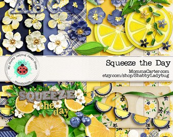 Squeeze the Day Lemon Digital Scrapbook Kit