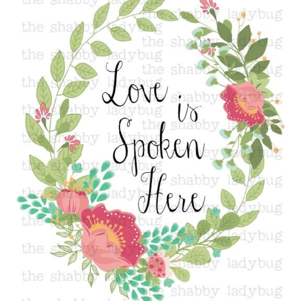 Love is Spoken Here - Etsy