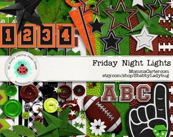 Friday Night Lights Football Digital Scrapbook Kit