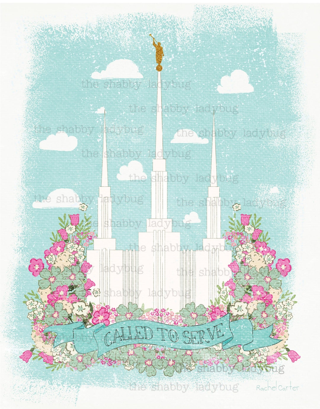 Canvas Textured Washington DC LDS Temple "called to Serve" Instant ...
