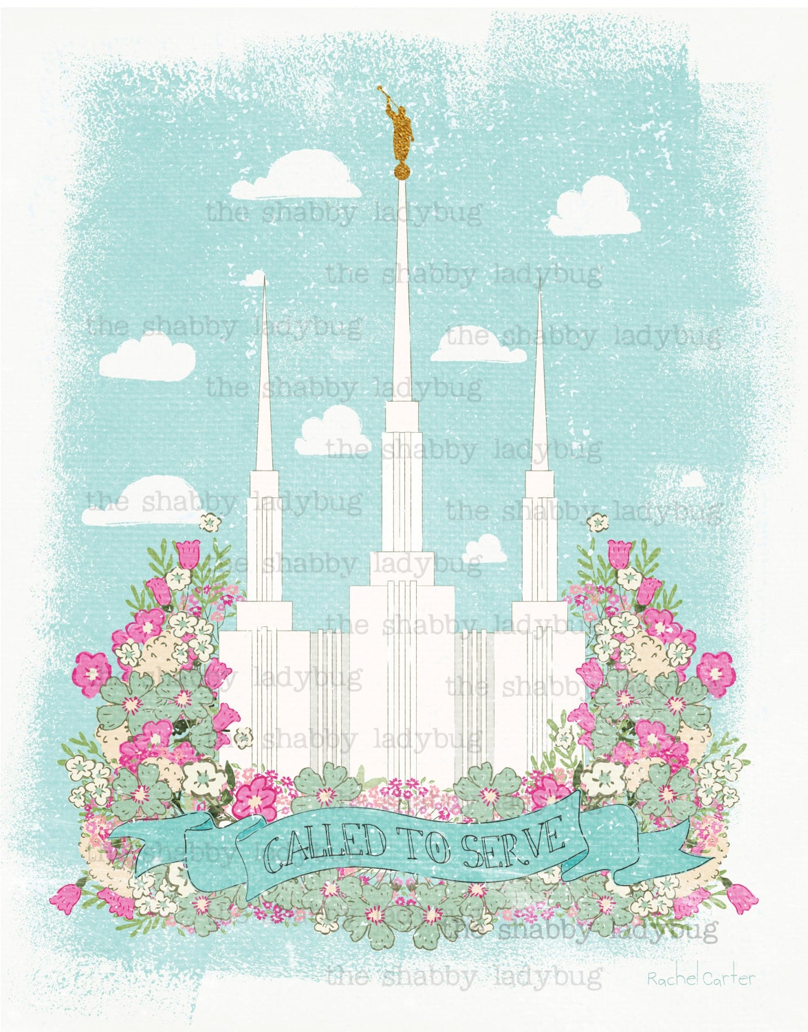 Canvas Textured Washington DC LDS Temple "called to Serve" Instant ...
