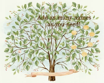 DIY Family Tree-add as many names as you need!