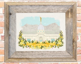 Tucson Arizona  "See Yourself In the Temple" LDS Temple Instant Download 11x14 Textured and Smooth Options