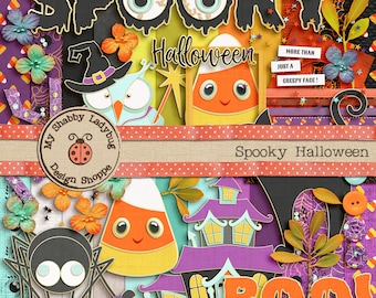 Spooky Halloween Mega Scrapbook Kit (Digital Download)