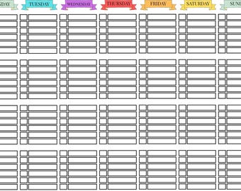 Tabla de tareas familiares / Organizador semanal editable e imprimible / Apto para niños