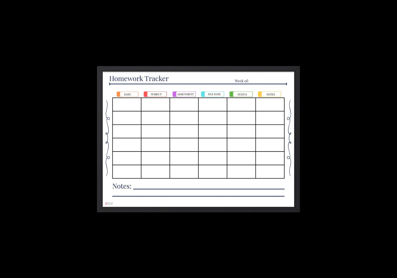 Editable Homework Tracker | Weekly Student Assignment Planner | Canva ...