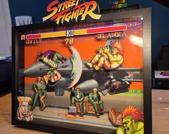 Street Fighter Shadowbox-lijst (A3)