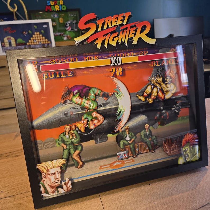 street-fighter-shadowbox-frame-a3-etsy