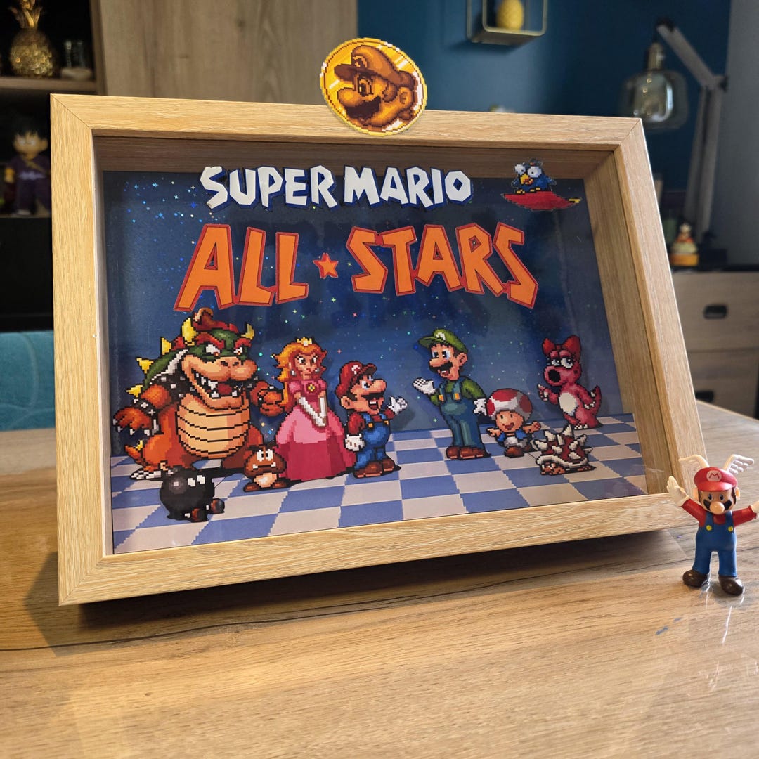 Mario All Stars 3D Frame - Etsy