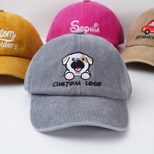 Customized hats, baseball cap,embroidered text, logo baseball cap, personalized hat, aldult hat，children's hats, baby hat,kid sun protection image 6