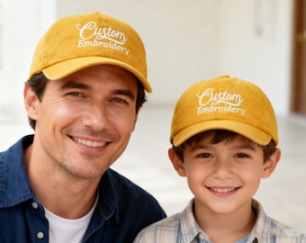 Kundenspezifische Eltern-Kind-Baseballmützen, gestickter Text, Logo-Baseballmütze, personalisierte Hüte, Kinderhüte, Babyhüte, Erwachsenen-Baseballmütze