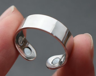 Minimalistischer magnetischer offener Manschettenring, stilvoller Komfort für Männer / Frauen, magnetischer abnehmenring, stilvolles Wellnesszubehör, Geschenk für ihn sie