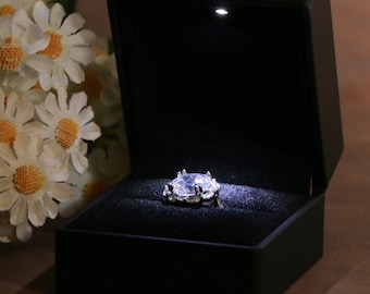 Led Anneau Présentoir Boîte Bijoux Présentoir Cadeau Bague De Fiançailles Présentoir