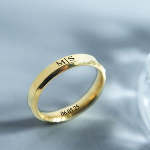 Custom Engraved  Ring | Wedding Anniversary Promise Valentine&#39;s Day Gift for Him,Her,Husband,Wife,Boyfriend,Girlfriend,Couples