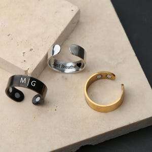 Anpassad magnetisk terapiring justerbar, snygg komfort för män/kvinnor, magnetisk bantningsring, snyggt wellnesstillbehör