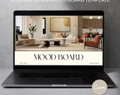 Interior Design Mood Board Template Canva | Editable Neutral Aesthetic Board | Client Presentation, Moodboard Creator, Digital Design Kit