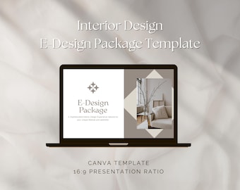 Interior Design E-Design Package Canva Template | Digital Client Presentation | Mood Boards, Product Lists, Floor Plans & Styling Guide