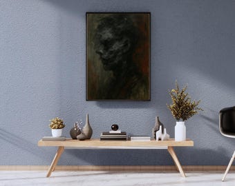 Abstract Smoke Art Print: Modern Minimalist Home Decor (High-Res PNG Digital Download