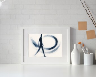 The Journey – Abstract Art | Digital Wall Print | Modern Surreal Decor | Instant Download | AI Art