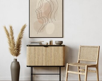 Abstract Art Print: Neutral Modern Wall Decor (High-Res PNG Digital Download