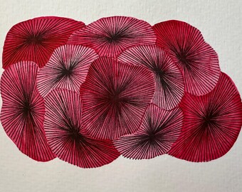 Slow drawing Blumen im Bilderrahmen