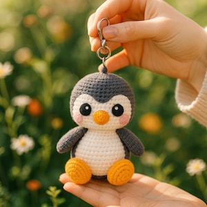 Penny the Penguin Crochet Plush | Amigurumi Penguin Doll | Handmade Crochet Animal Toy | Cute Winter Gift