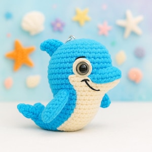 Crocheted Dolphin Amigurumi | Handmade Dolphin Plush Toy | Crochet Sea Animal Gift | Cute Ocean Decor