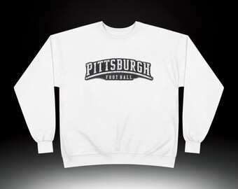 Sudadera ecológica de fútbol de Pittsburgh, jersey unisex de cuello redondo, ropa deportiva acogedora, ideal para los días de partido, regalo para los aficionados.