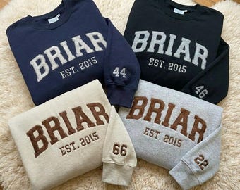 Sweat-shirt personnalisé Briar University Hockey Club, col rond brodé cadeau livresques, liseuse Graham Di Laurentis