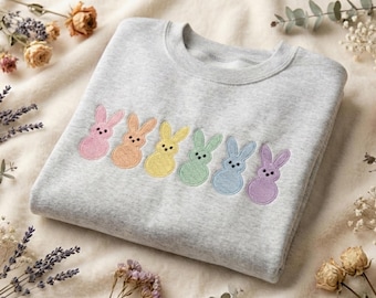 Osterhasen Sweatshirt gestickt, Osterhasen Shirt, gesticktes Osterhasen Shirt, Ostergeschenk für Kinder, Ostern Geschenk