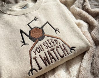 Sie Schlaf ich Wache Sweatshirt, Retro Space Alien Sci Fi Pullover