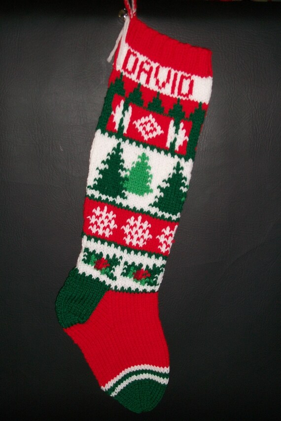 Christmas Stocking 2023 Hand Knitted Custom Order Personalized | Etsy