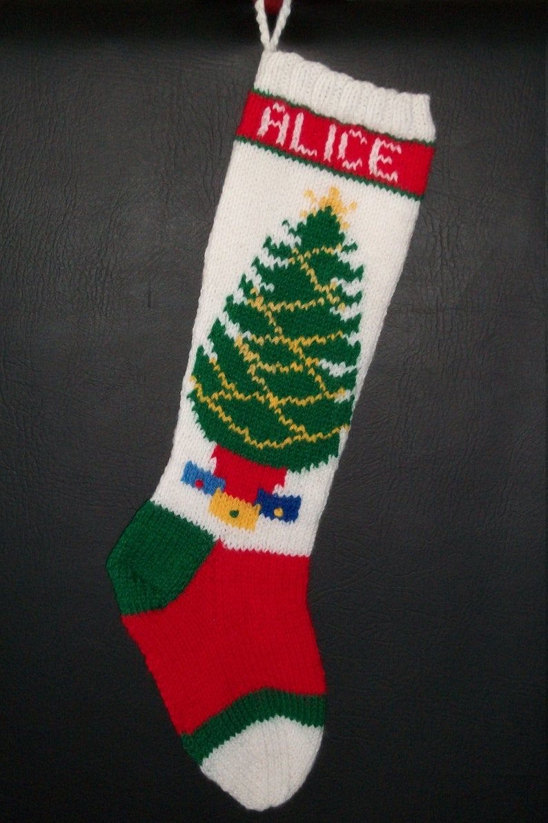 Christmas Stocking 2023 Hand Knitted Custom Order Original | Etsy