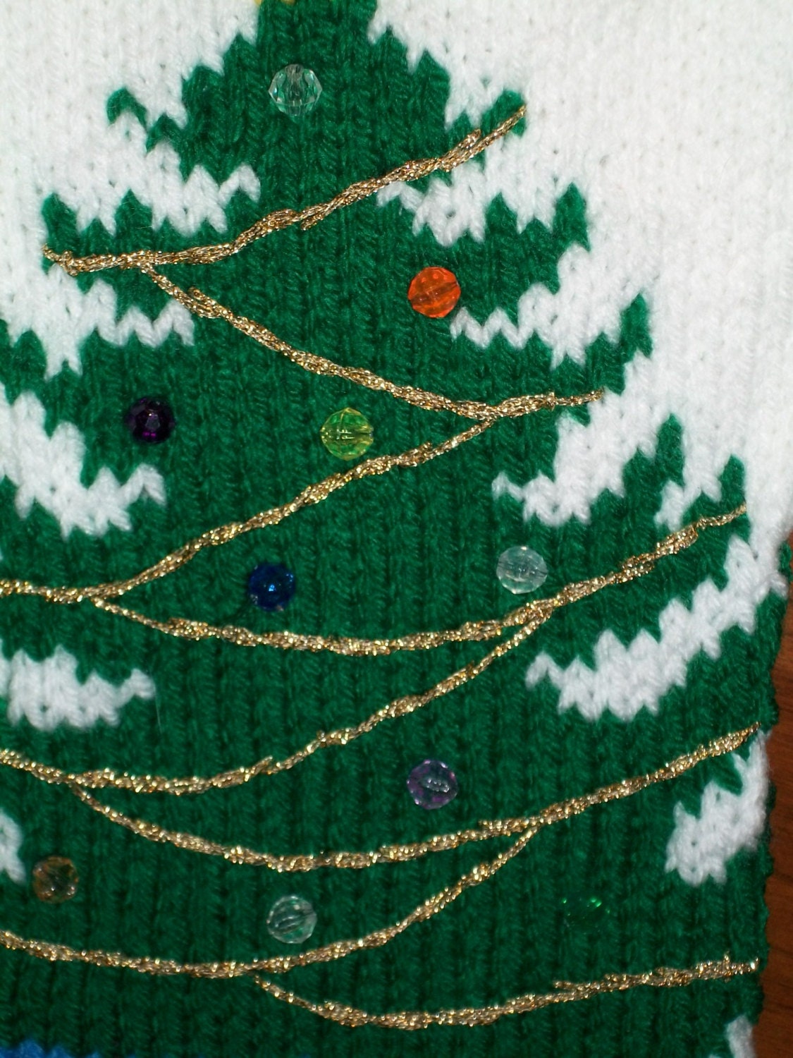 PRINTED Pattern Only Hand Knitted Christmas Tree Stocking - Etsy Canada
