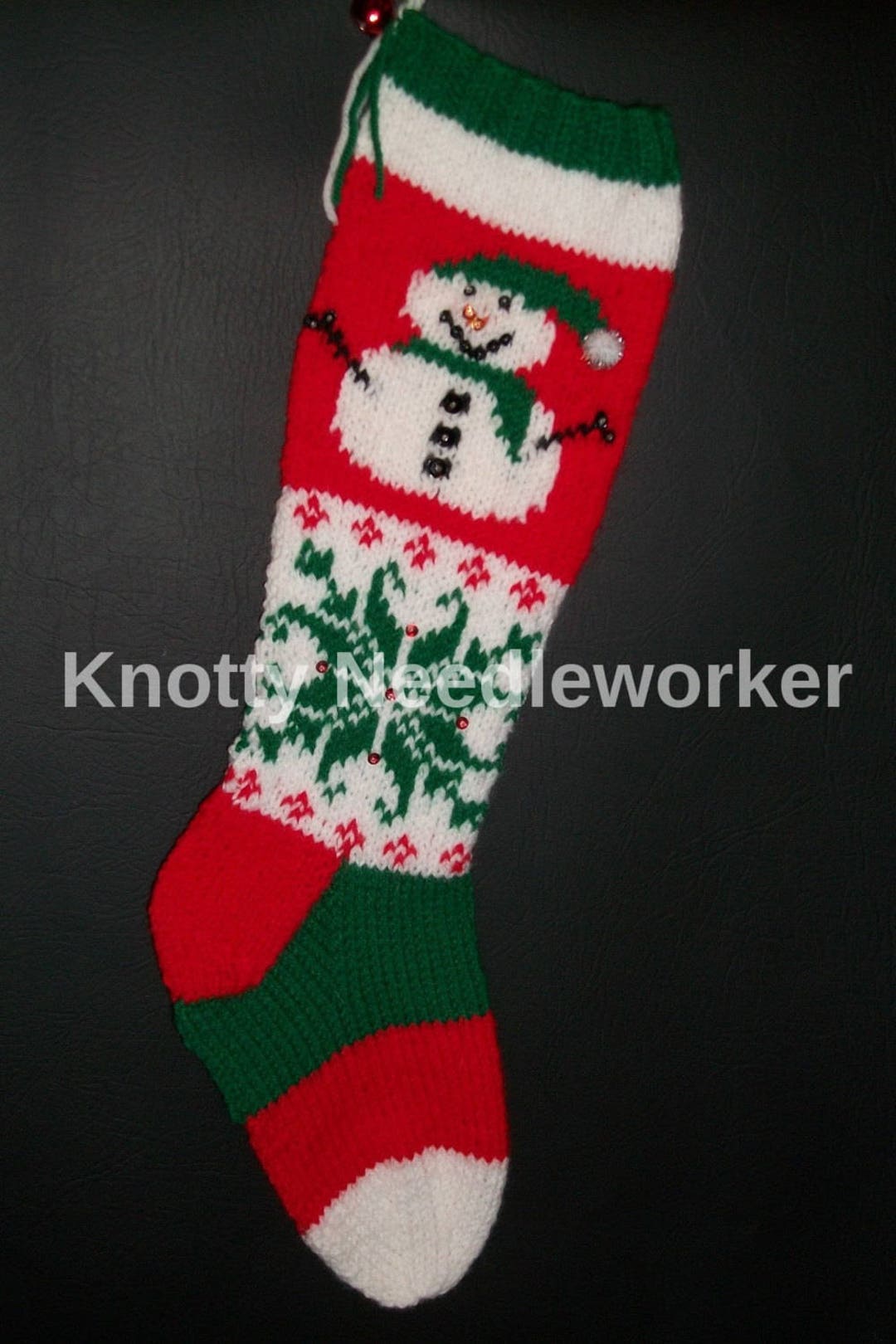 PDF LET It SNOW! Hand Knitted Christmas Stocking Pattern - Etsy