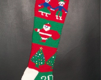 Personalised Name Deluxe Vintage Santa Christmas Stocking Sock 40X25cm 047 