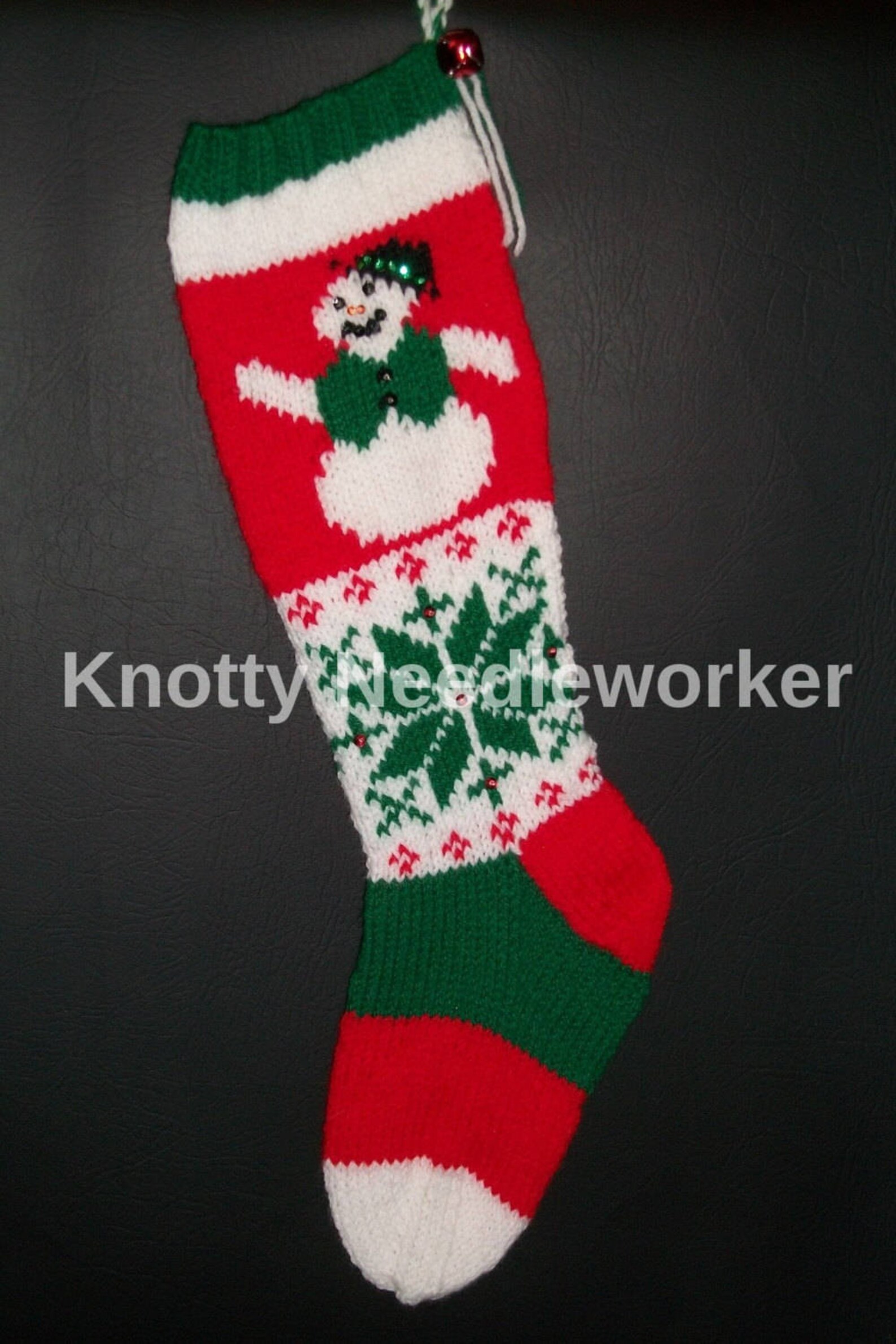 PDF LET It SNOW Hand Knitted Christmas Stocking Pattern - Etsy