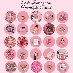 Instagram Highlight Covers Pink, 100+ Girly Icons, Lifestyle Covers