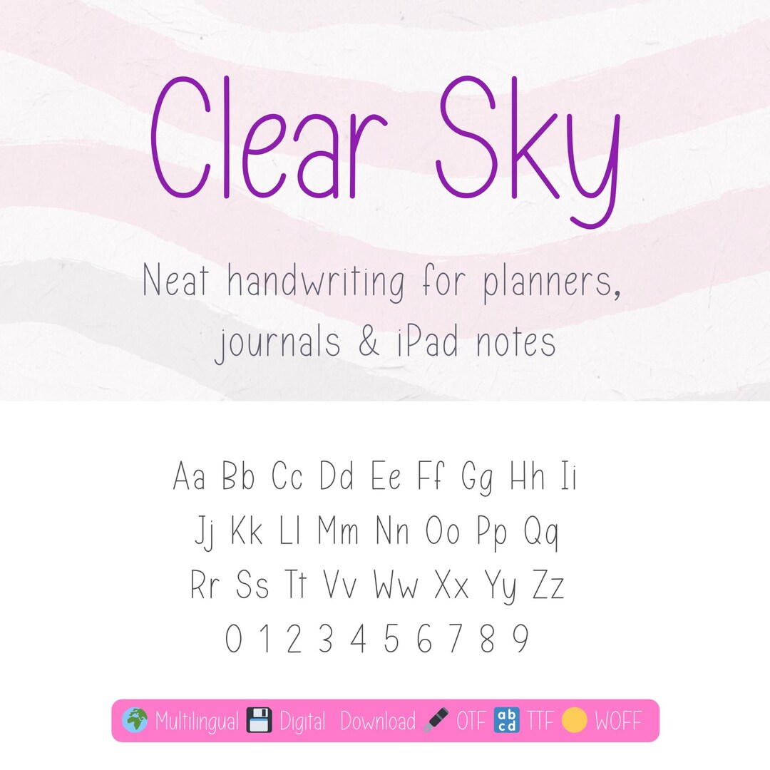 Goodnotes Handwriting Font – Neat iPad Planner Font for Student Note ...