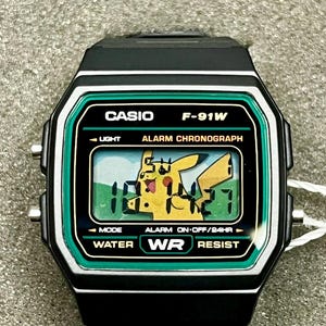 Casio F-91W - “Pika” - Relógio de Papel 3D imagem 1