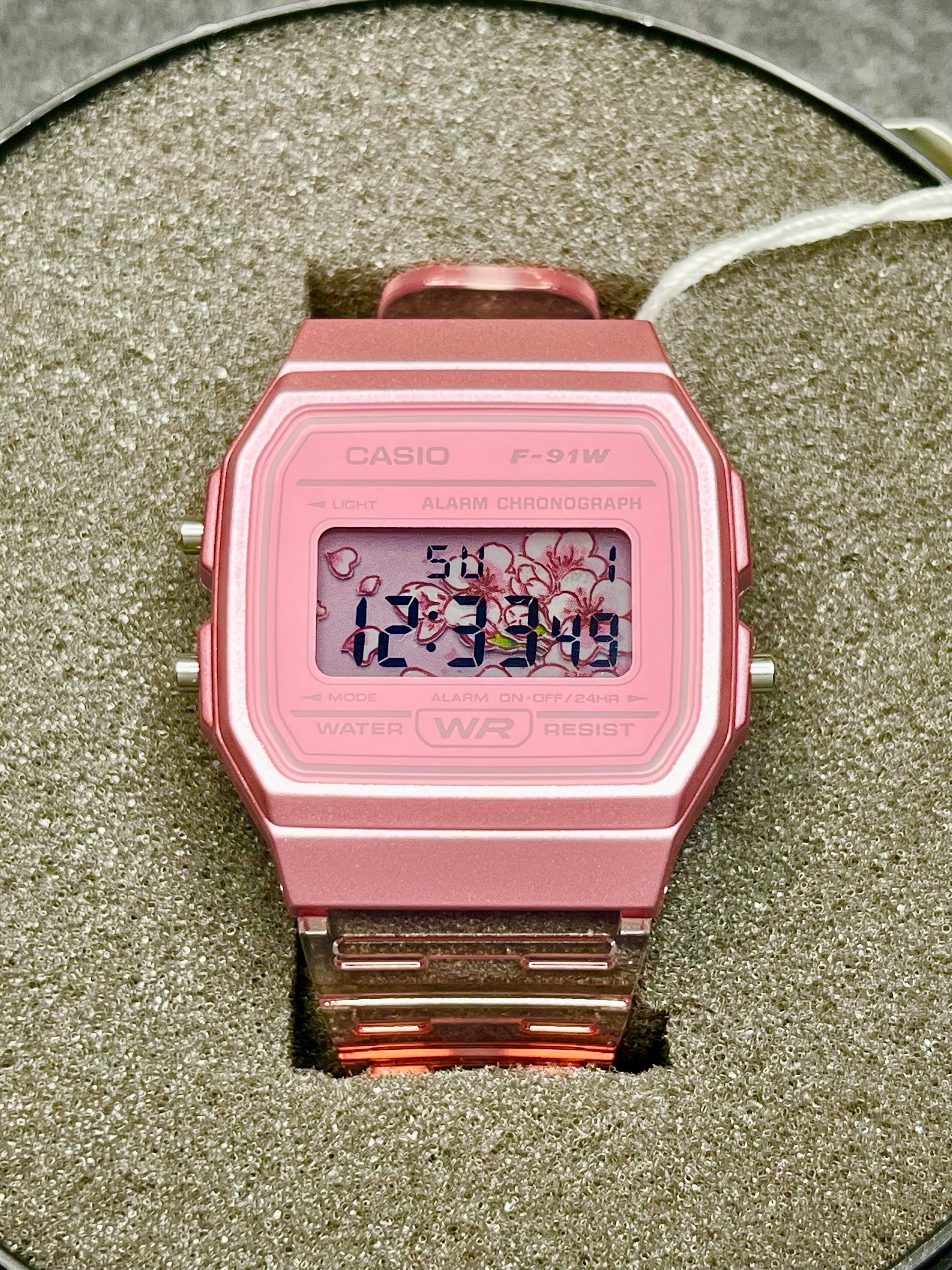 Casio F-91W - “cherry Blossom Blooms” - 3D Paper Crafted Watch - Etsy