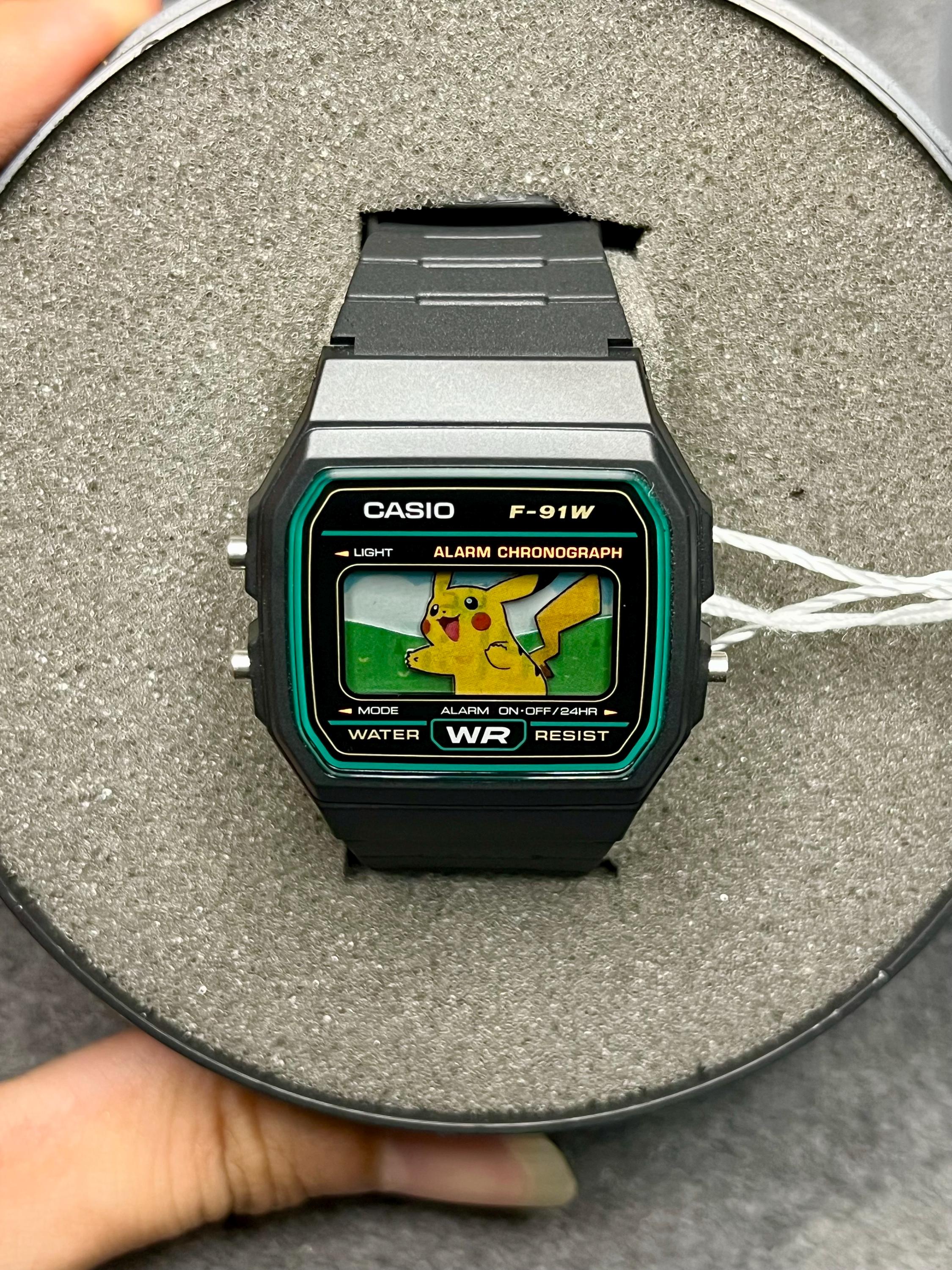 Casio F-91W - “pika” - 3D Paper Crafted Watch - Etsy