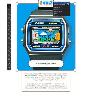 Casio F-91W - “Adventure Time” - 3D Paper Crafted Watch
