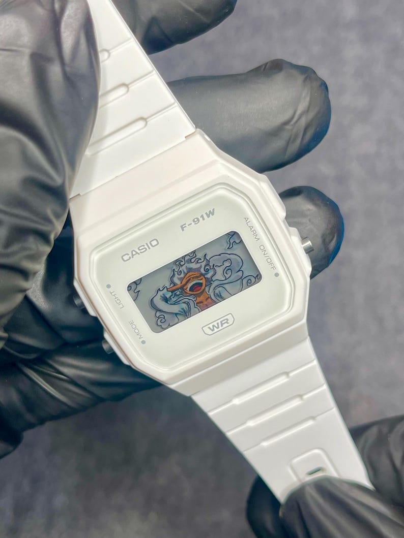 Casio F-91W - “the Warrior of Liberation” X One Piece Luffy Gear 5 - 3D ...