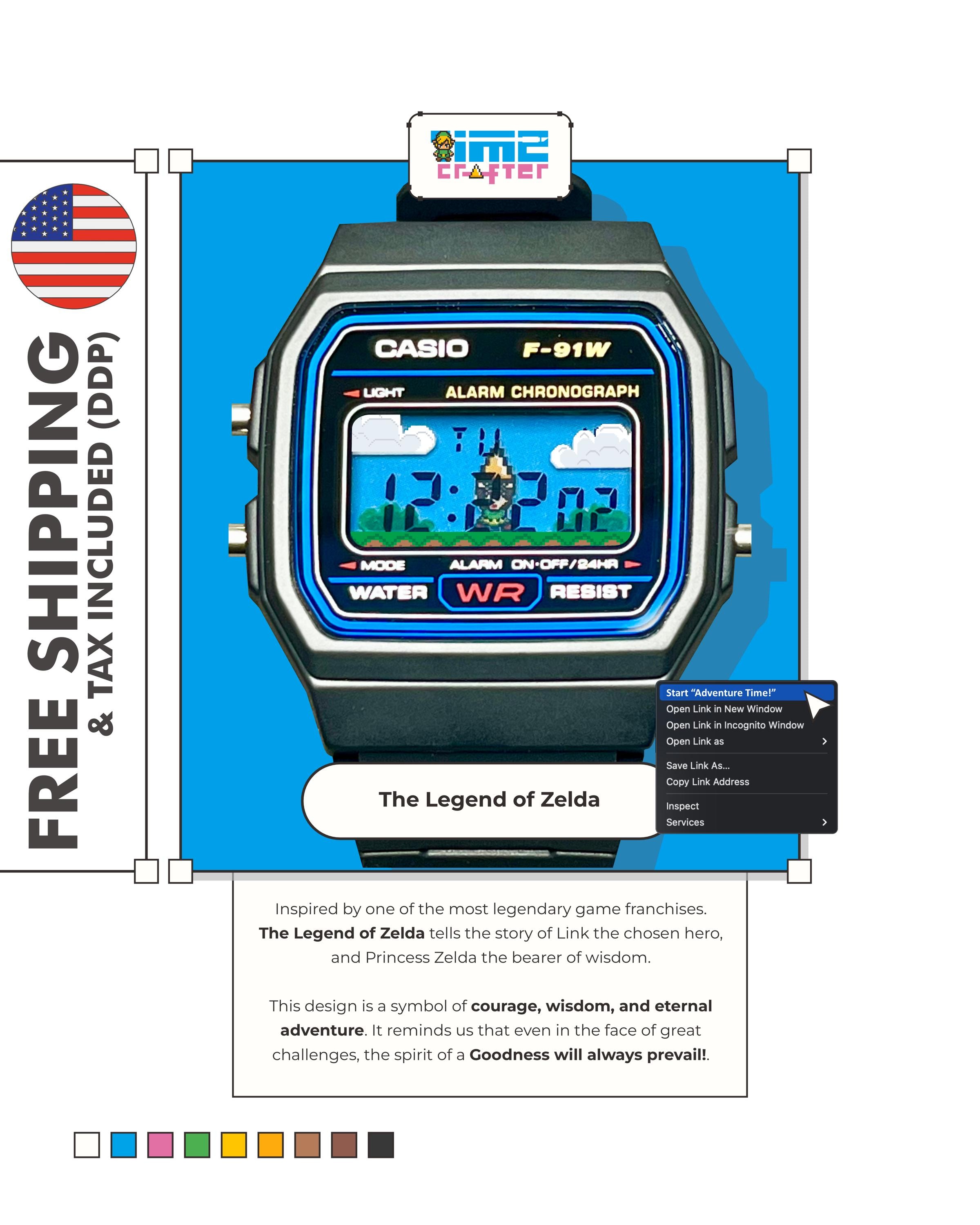 Casio F-91W - “the Legend of Zelda” - 3D Paper Crafted Watch - Etsy