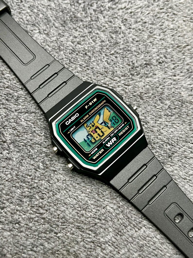 Casio F-91W - “Pika” - Relógio de Papel 3D imagem 5