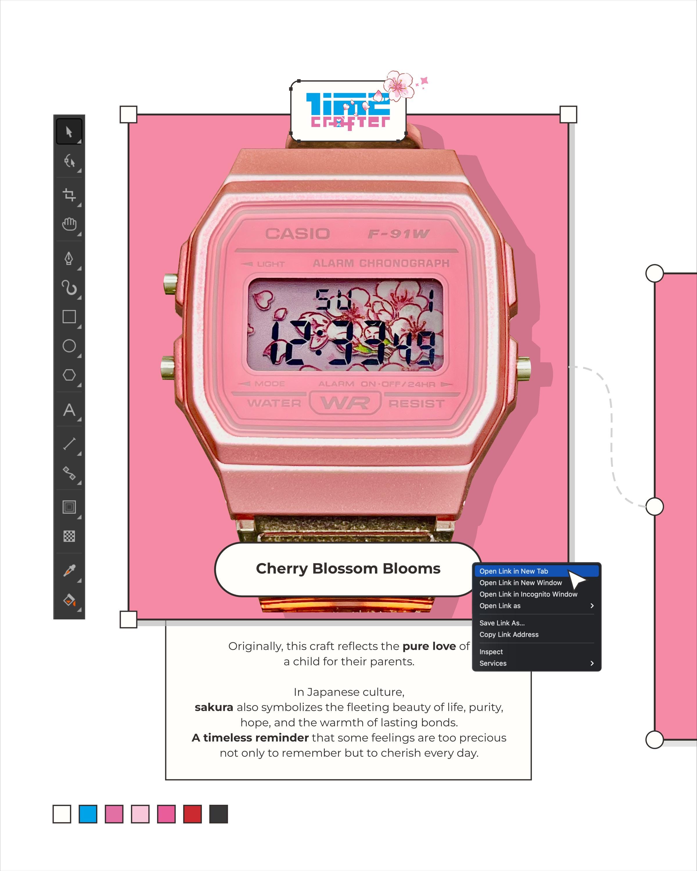 Casio F-91W - “cherry Blossom Blooms” - 3D Paper Crafted Watch - Etsy