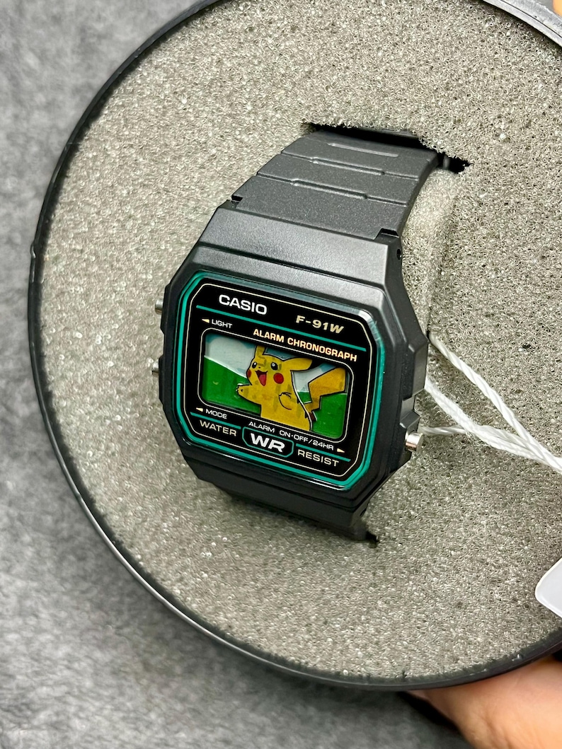 Casio F-91W - “Pika” - Relógio de Papel 3D imagem 4