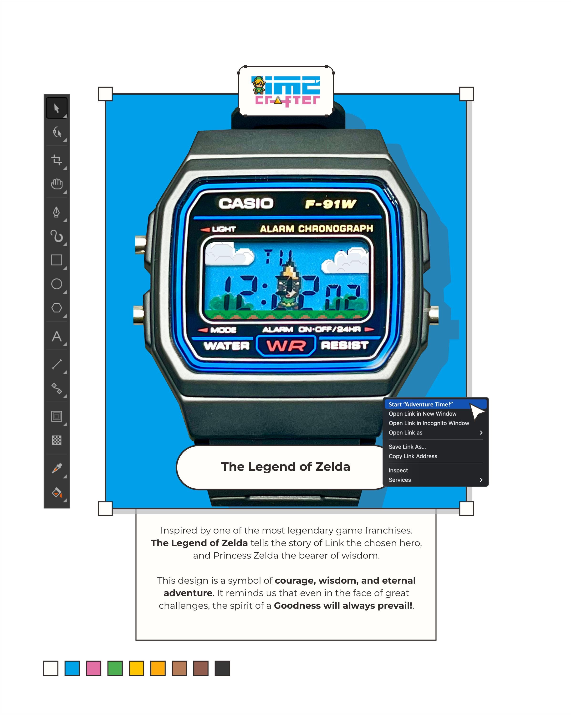 Casio F-91W - “the Legend of Zelda” - 3D Paper Crafted Watch - Etsy