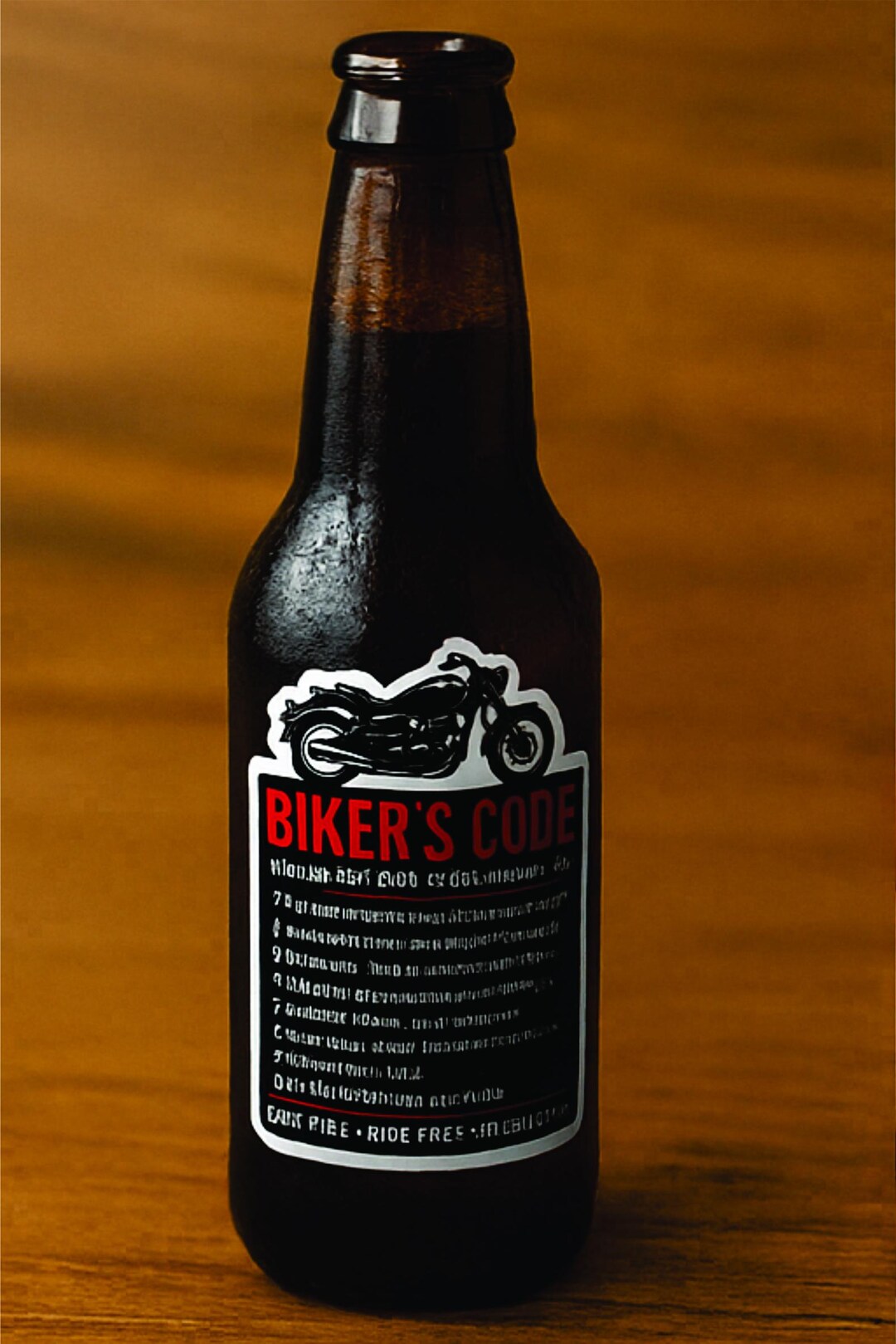 Biker's Code Bar Sign: Motorcycle Rules, Man Cave Decor (digital ...